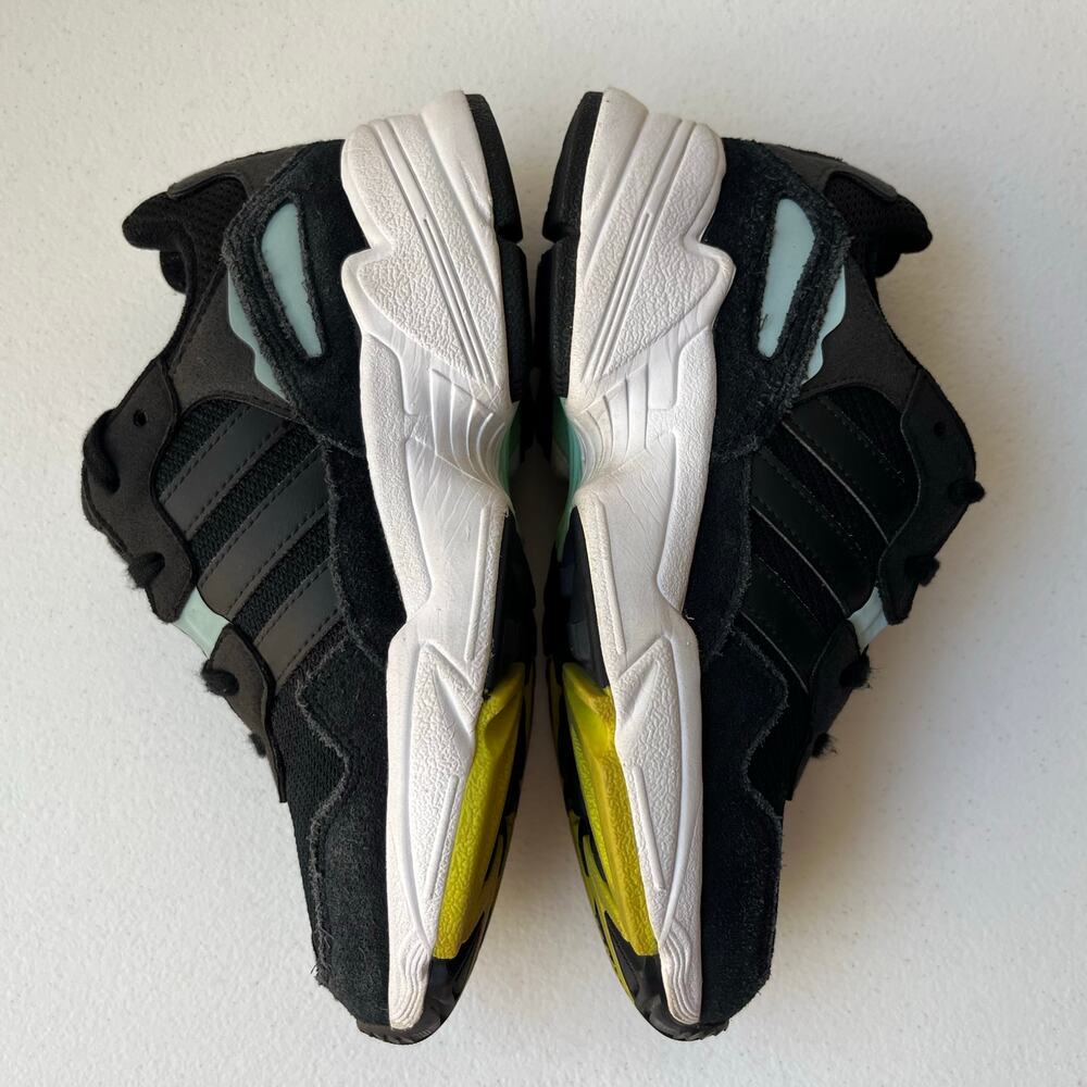 Adidas Kids Yung-96 Torsion Sneakers Chunky Retro Athletic Black Blue Youth 3.5 - Picture 5 of 12